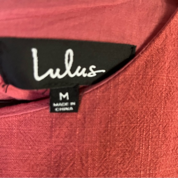 Lulus Rayon NWT Linen Dress Size Medium - Picture 4 of 6